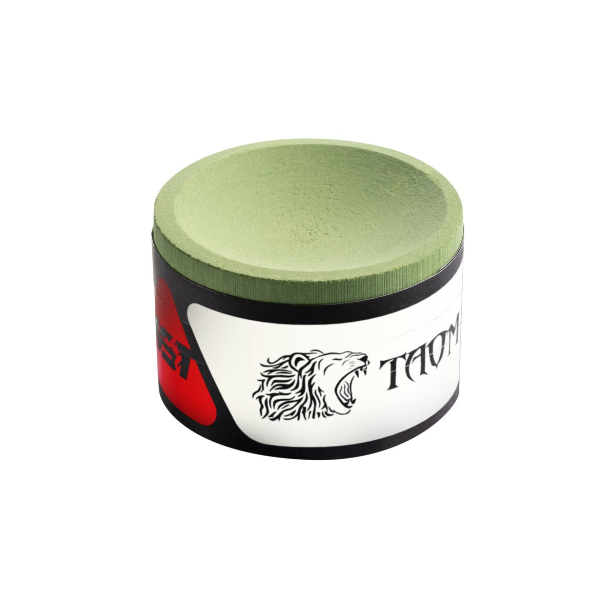 TAOM green cue chalk showing TAOM branding