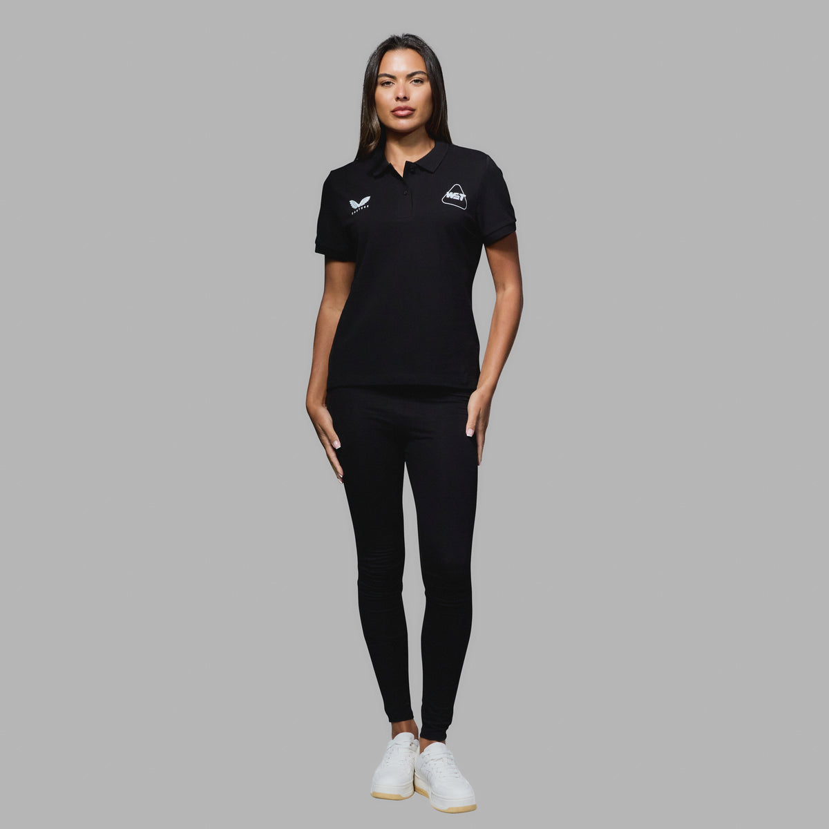 WST Women's Black Polo Top