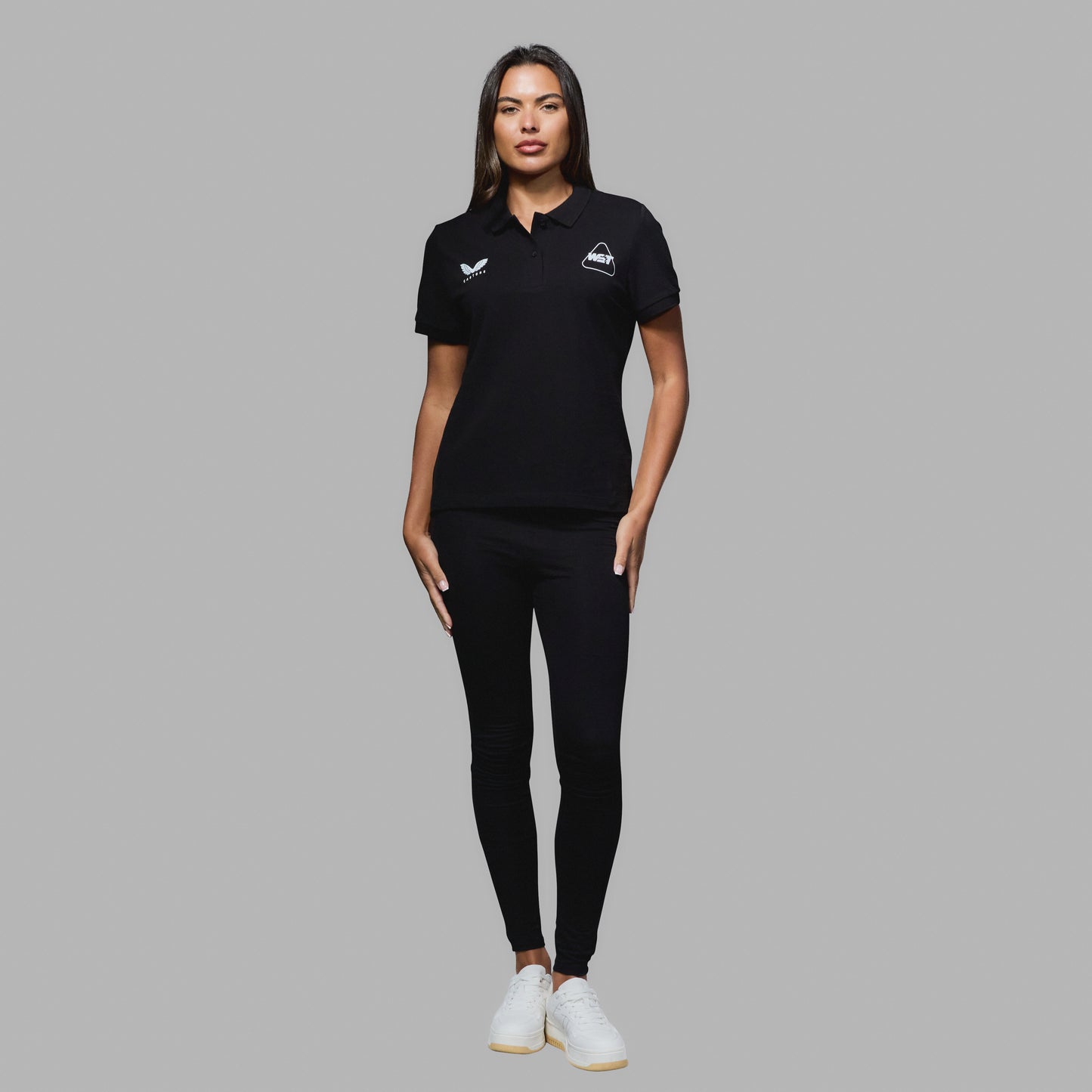 WST Women's Black Polo Top