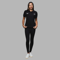 WST Women's Black Polo Top