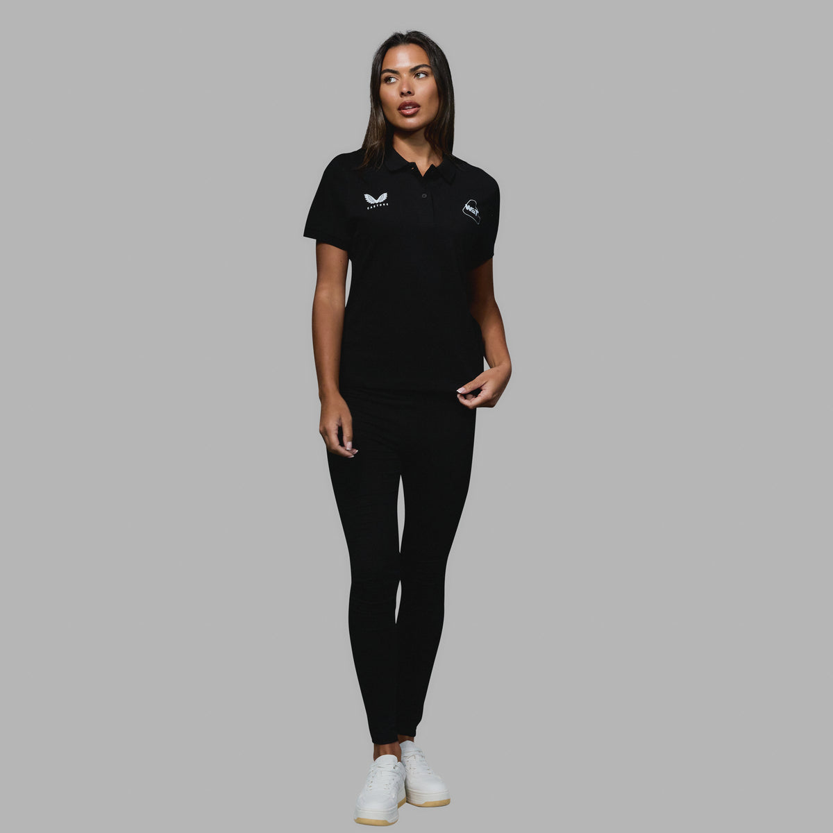 WST Women's Black Polo Top