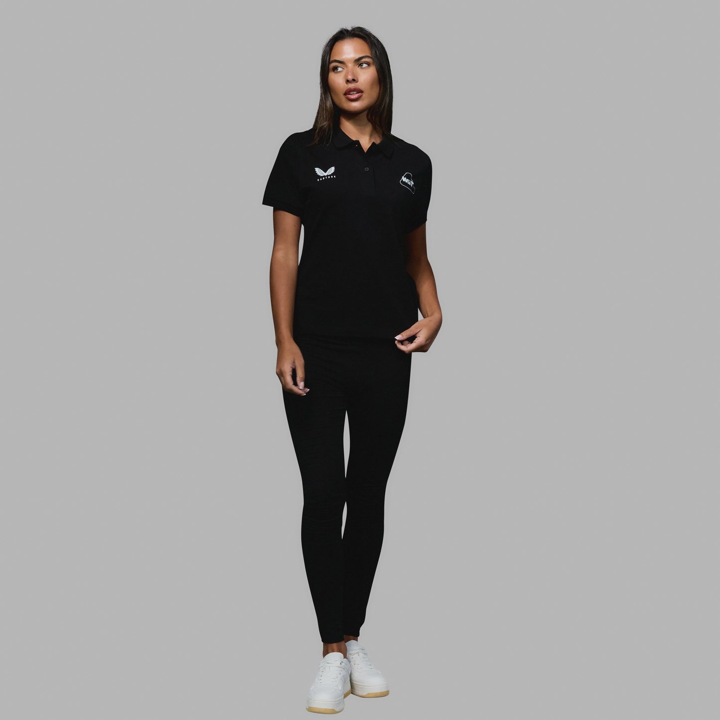 WST Women's Black Polo Top