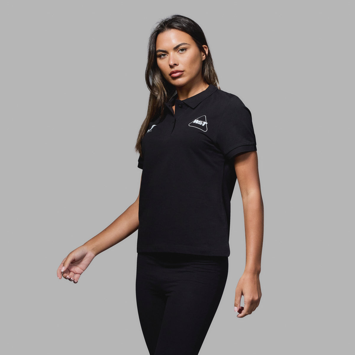 WST Women's Black Polo Top