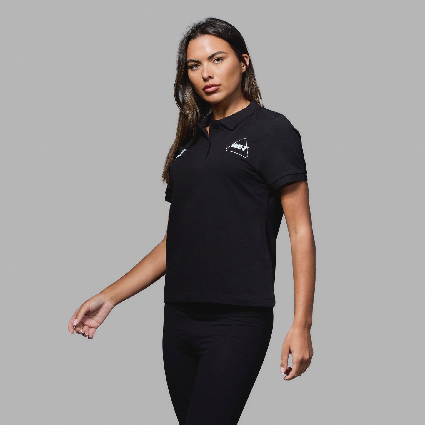 WST Women's Black Polo Top