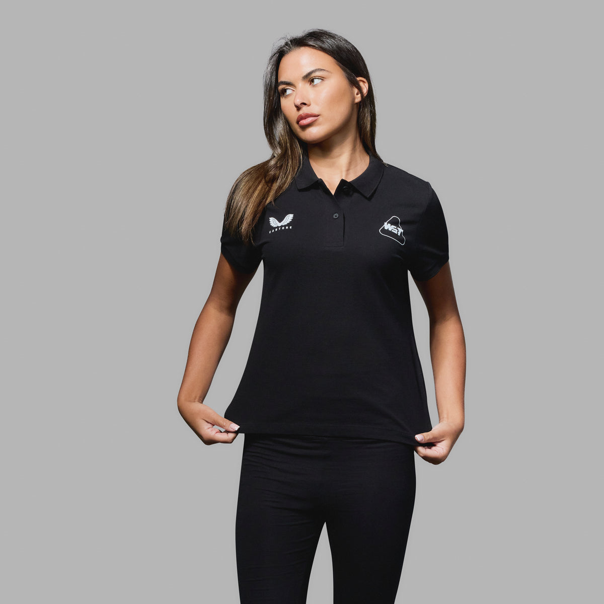 WST Women's Black Polo Top