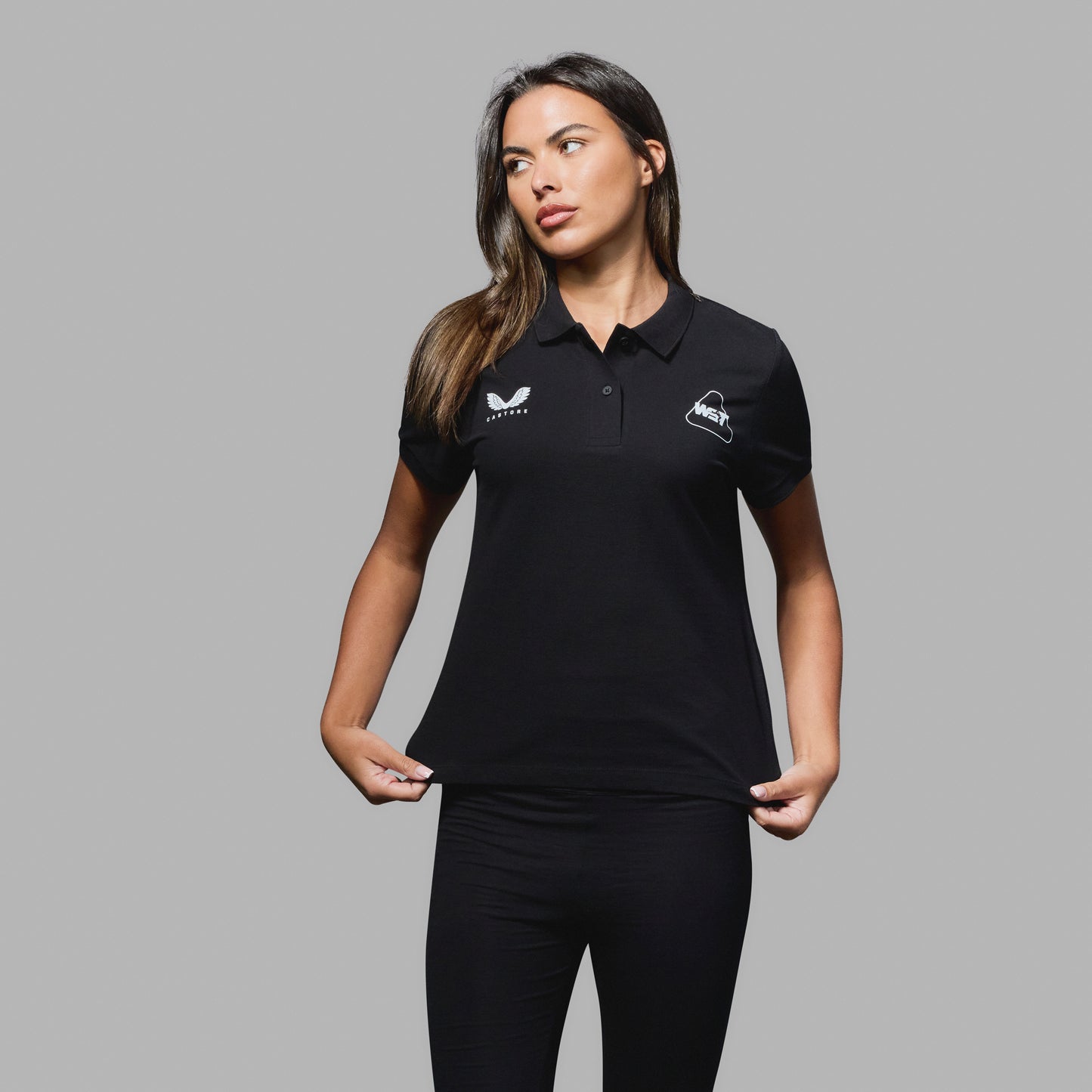 WST Women's Black Polo Top