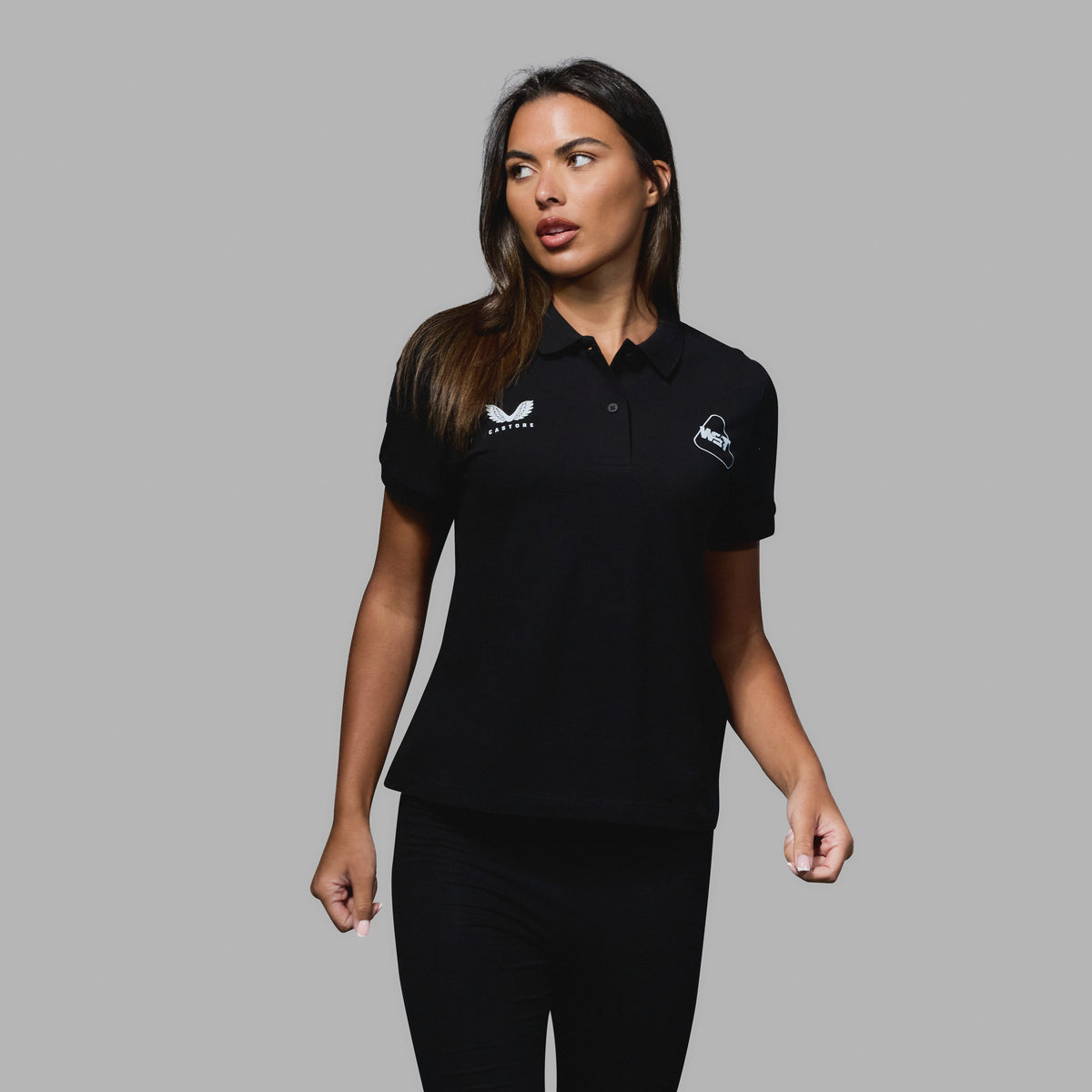 WST Women's Black Polo Top