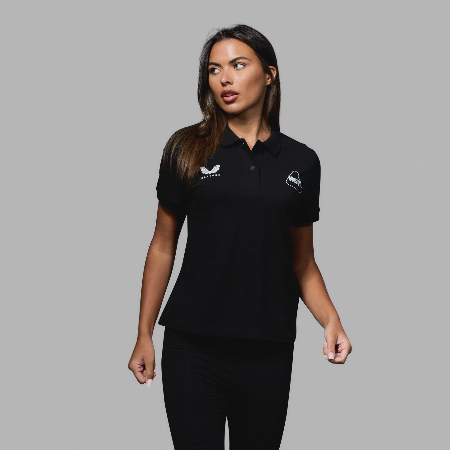 WST Women's Black Polo Top