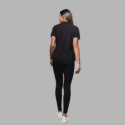 WST Women's Black Polo Top