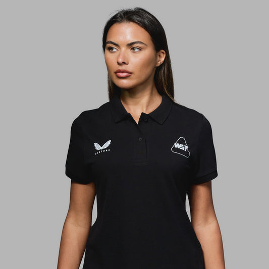 WST Women's Black Polo Top
