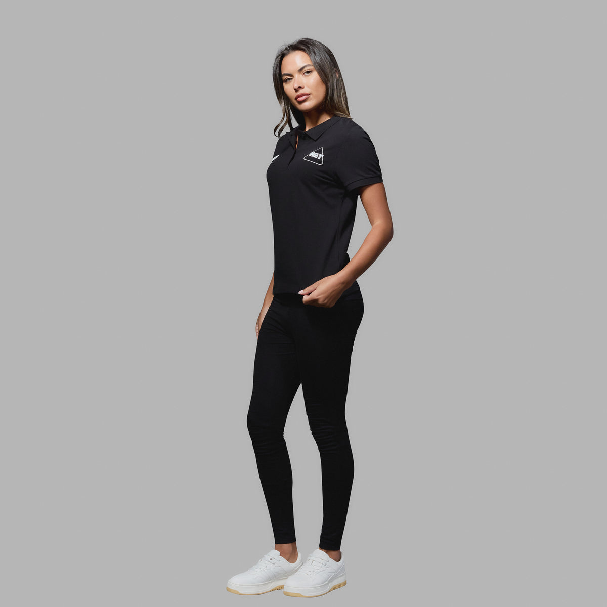 WST Women's Black Polo Top