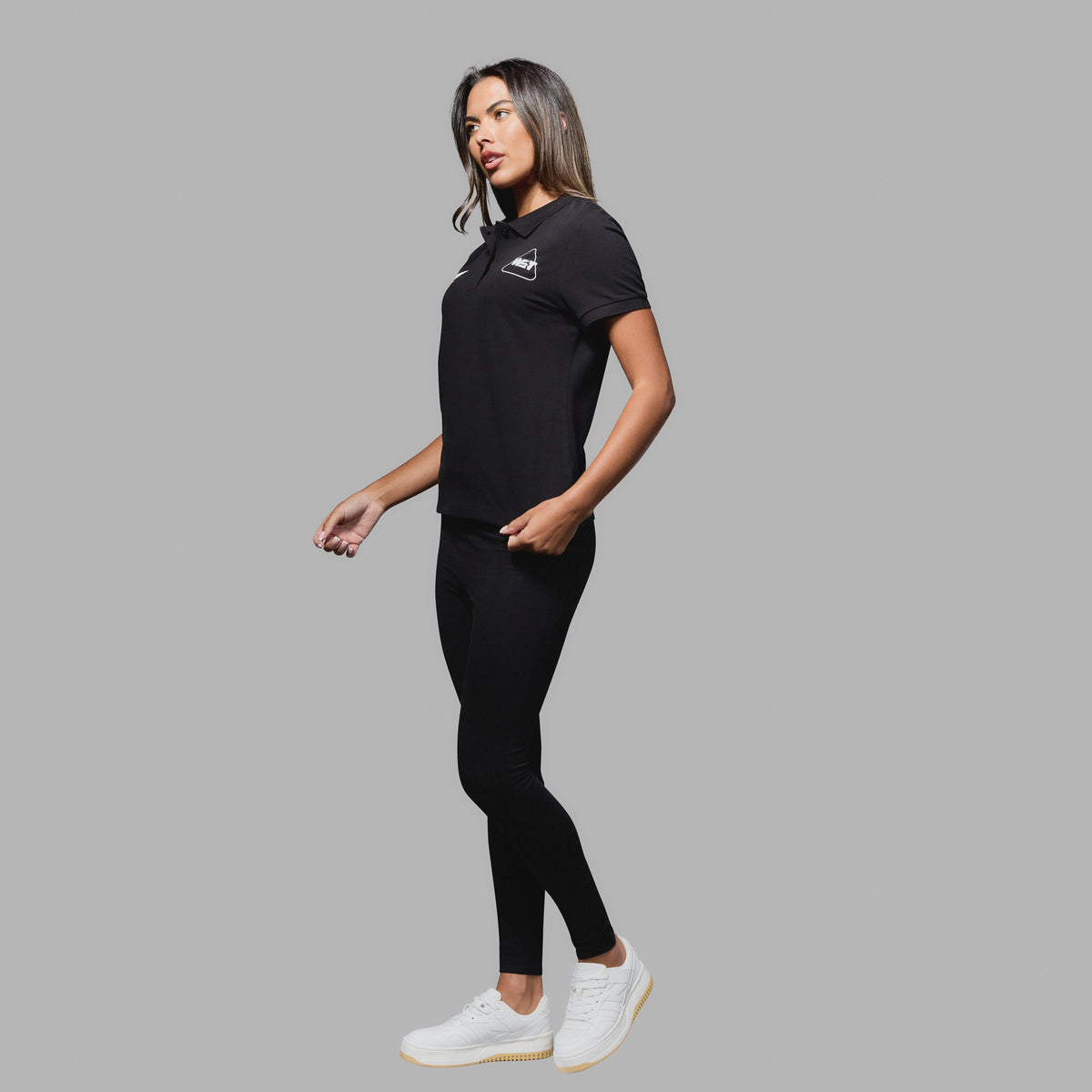WST Women's Black Polo Top