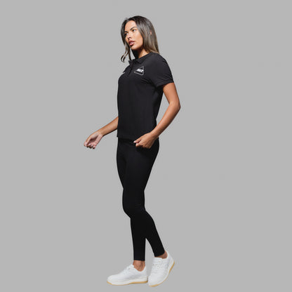 WST Women's Black Polo Top