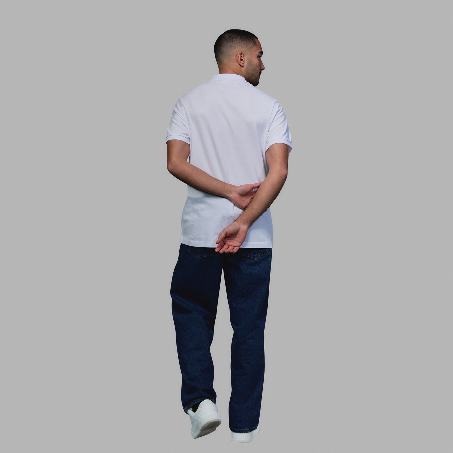 WST Men's White Polo Top