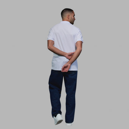 WST Men's White Polo Top