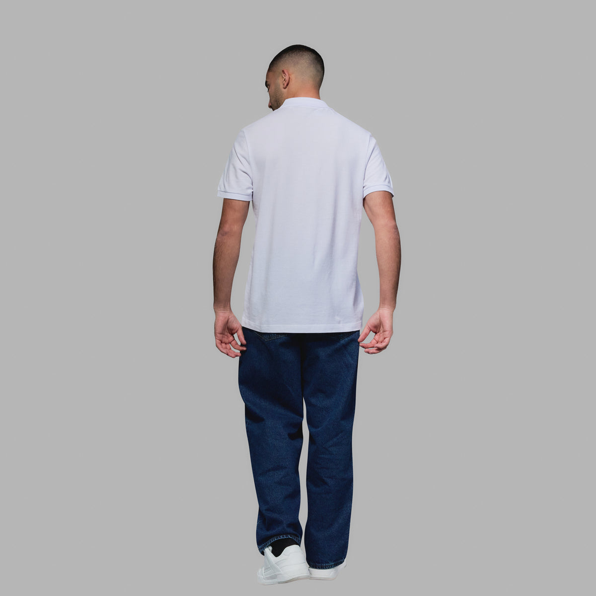 WST Men's White Polo Top