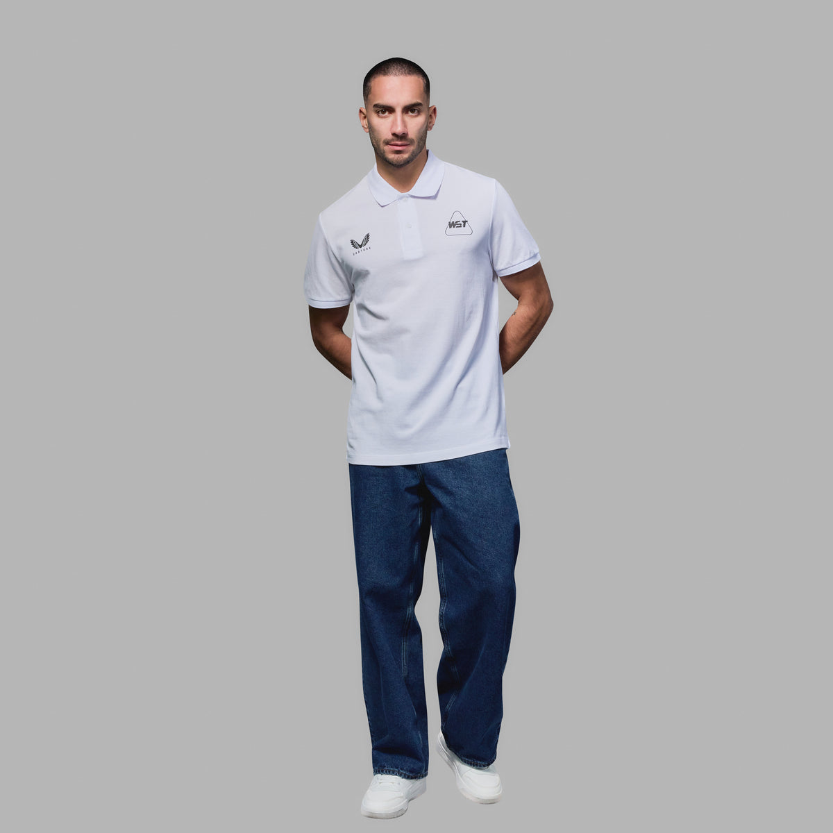 WST Men's White Polo Top