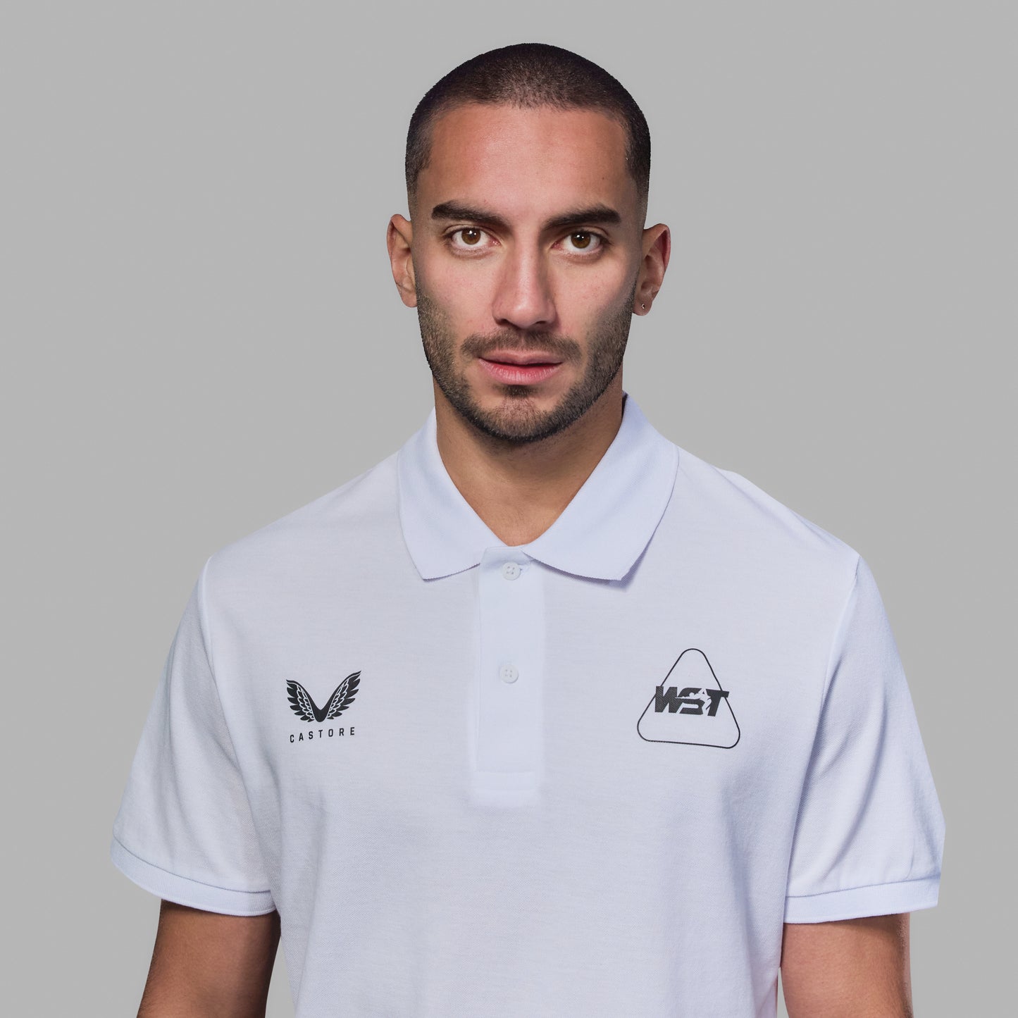 WST Men's White Polo Top