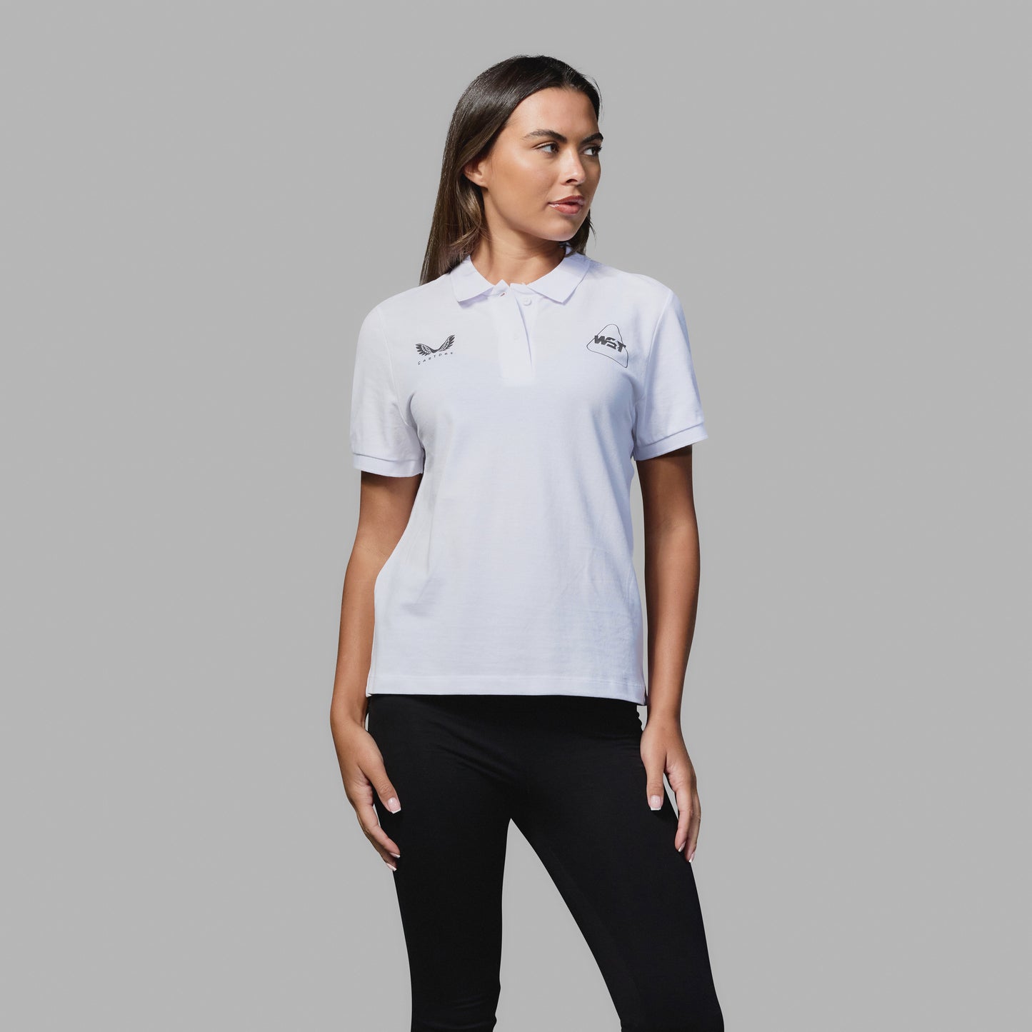 WST Women's White Polo Top