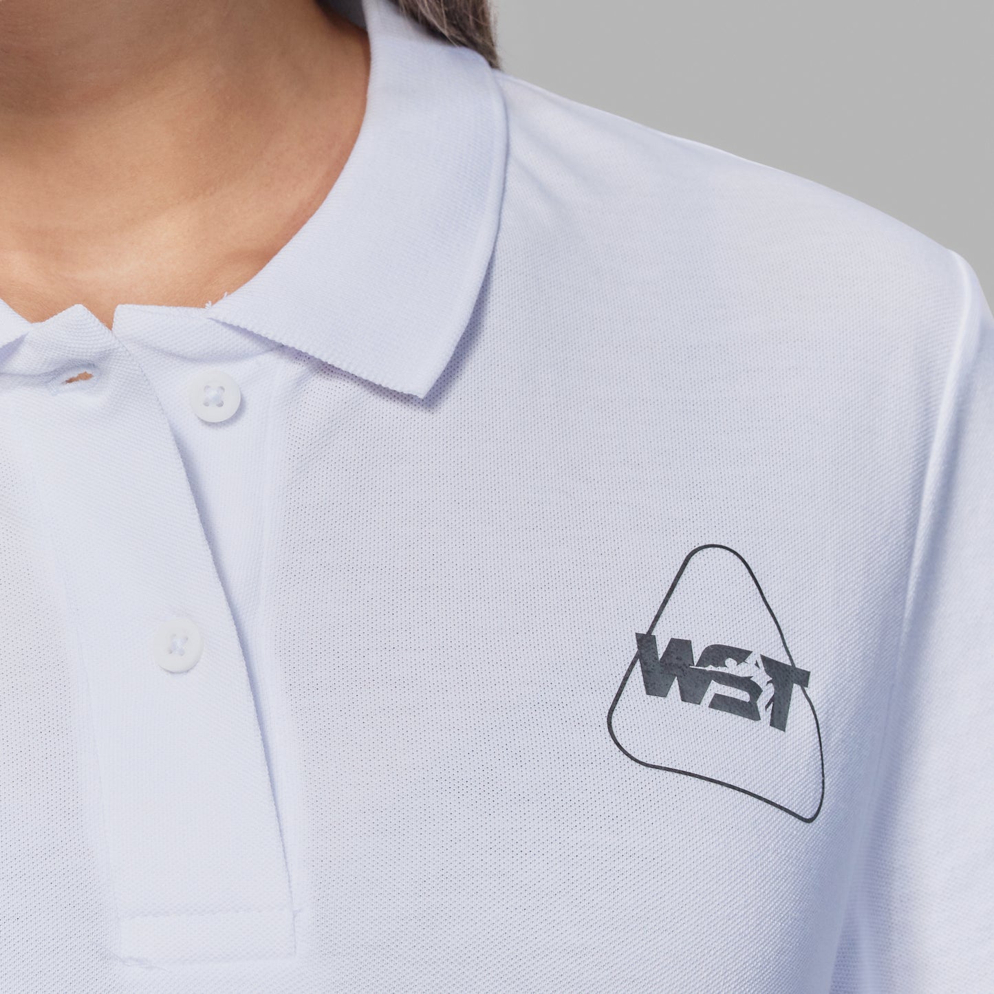 WST Women's White Polo Top