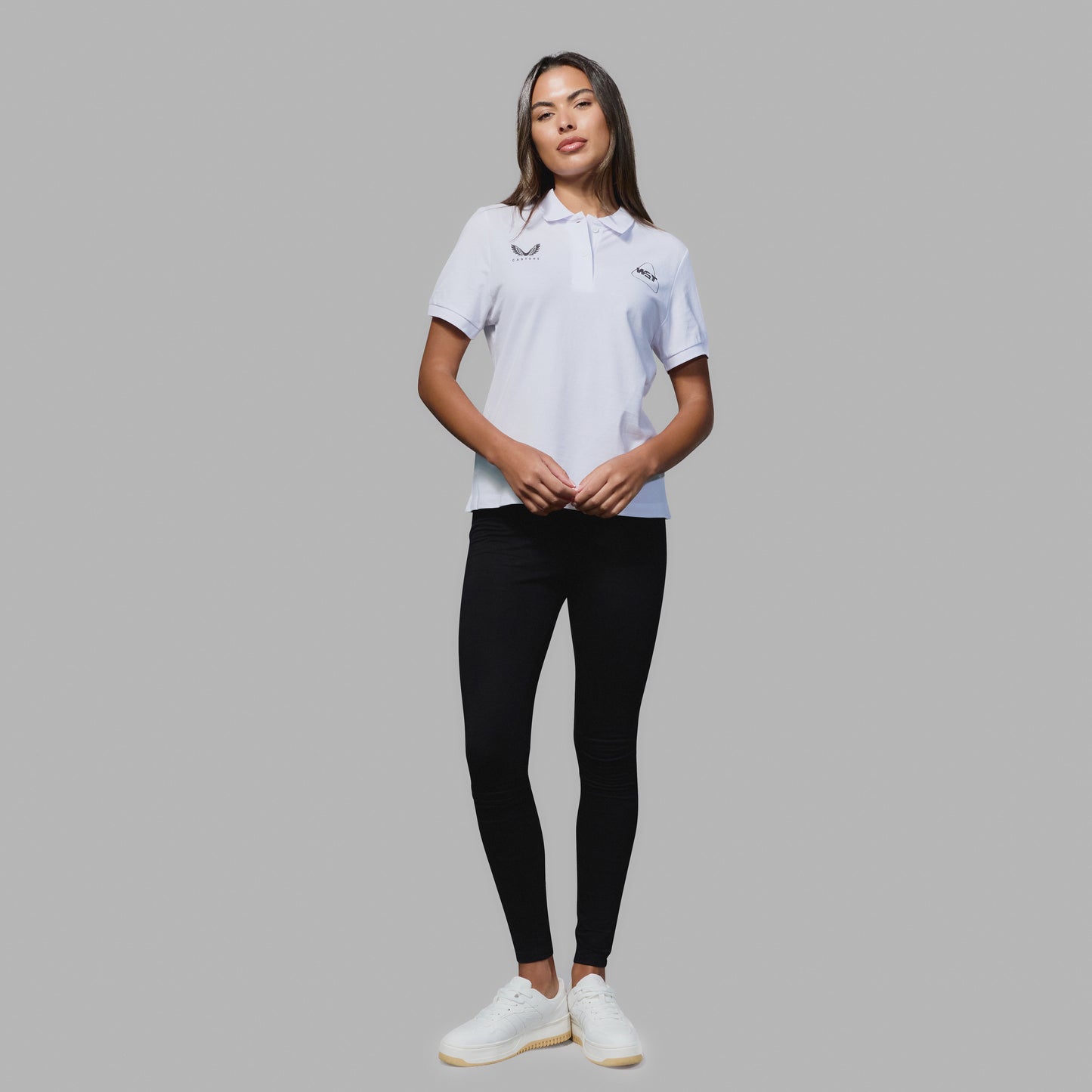 WST Women's White Polo Top
