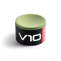 TAOM V10 green cue chalk showing V10 logo